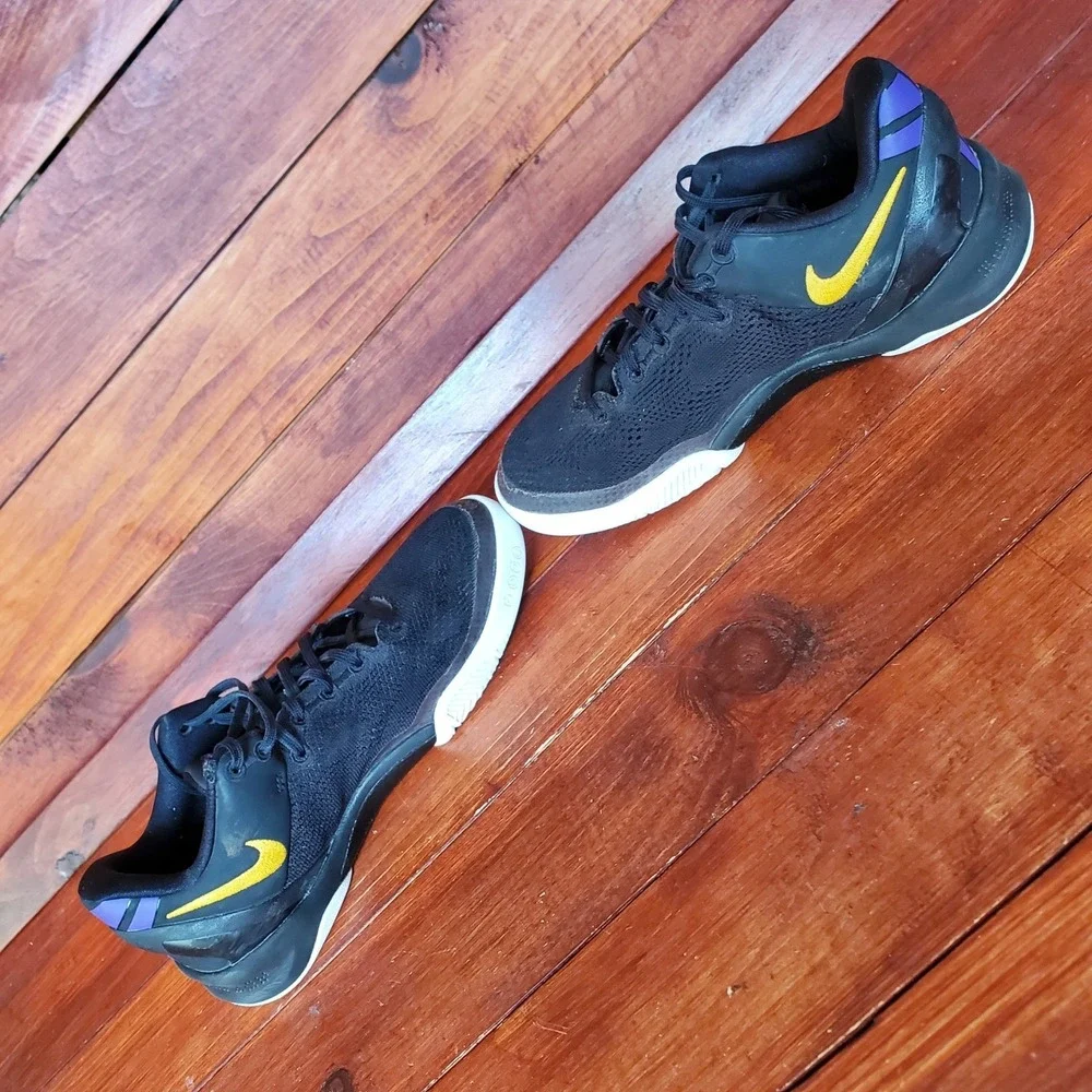 Nike‎ Kobe 8 Protro Basketball Shoes Kids 4.5Y Black Lakers Away FN0266-002